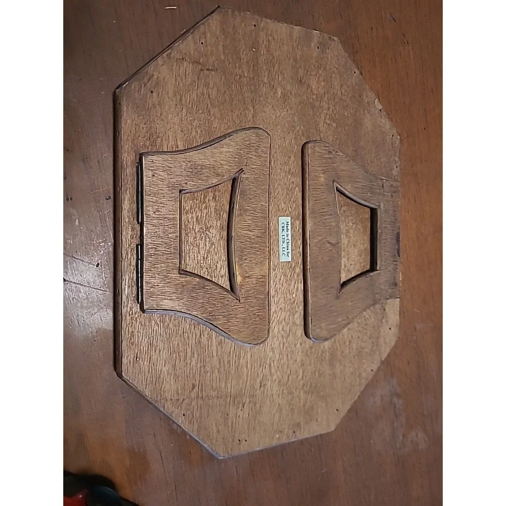 Vintage Wood Armrest Tray / Table 13